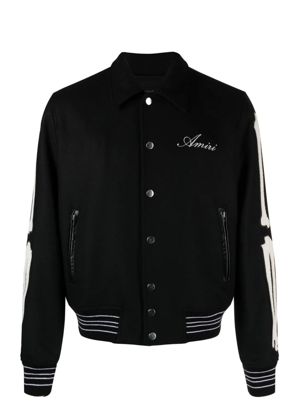 Amiri Bone Bomber Jacket Black White Men’s 52/XL